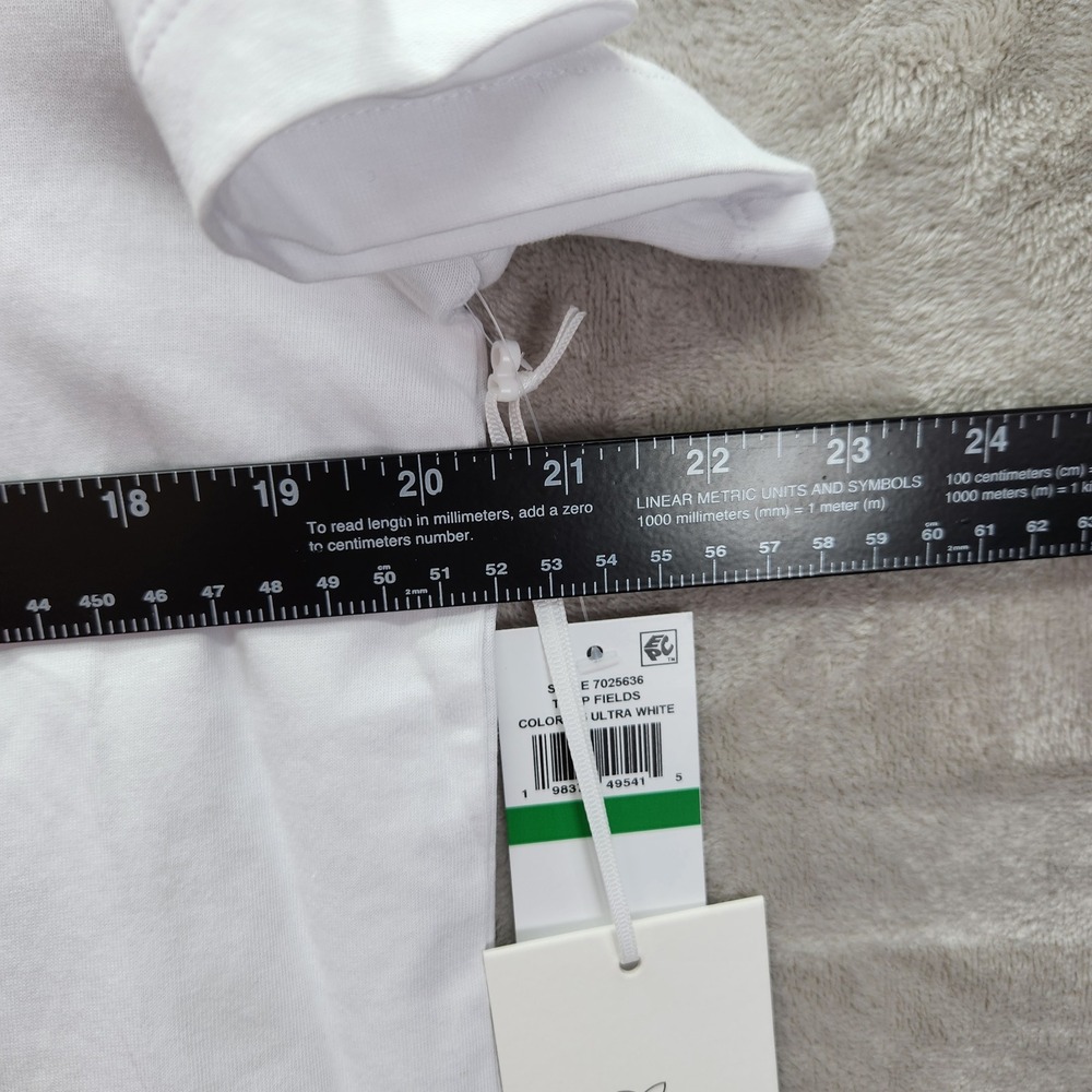 CeCe Womens Large White Oversized Black Bow Front T-Shirt Cropped Short Sleeve‎ - Picture 8 of 9